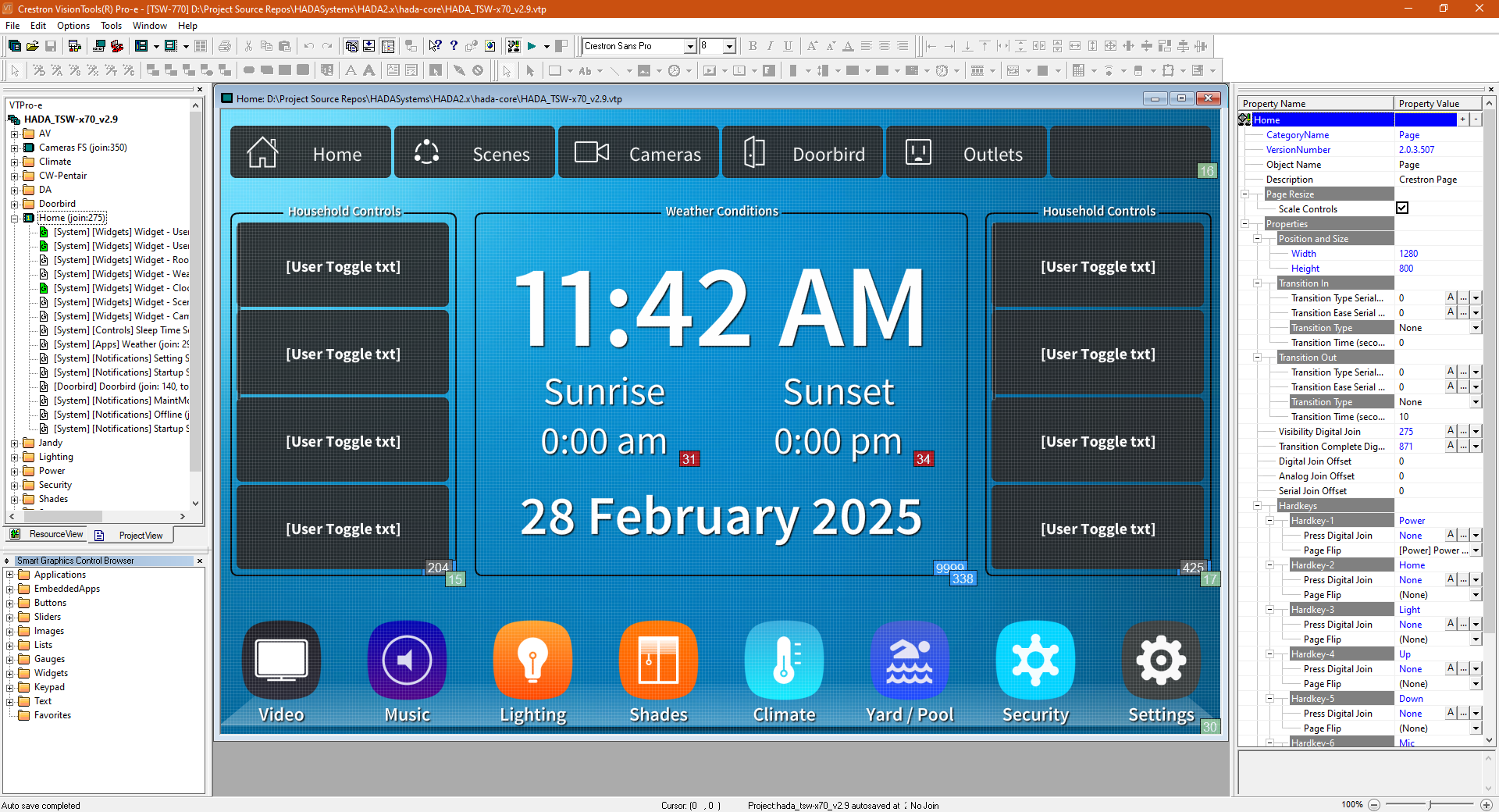 HADA Smart Home OS Project Interface Overview