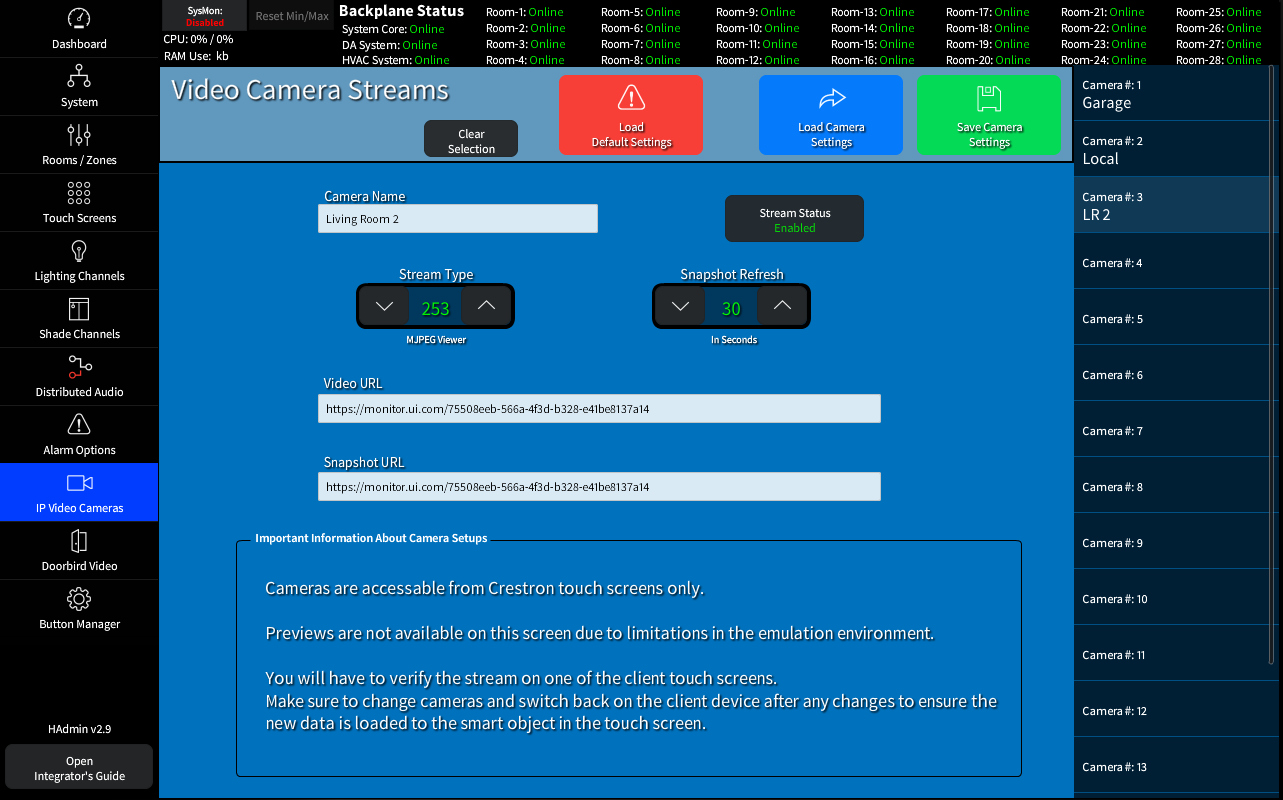 The HAdmin System Dashboard