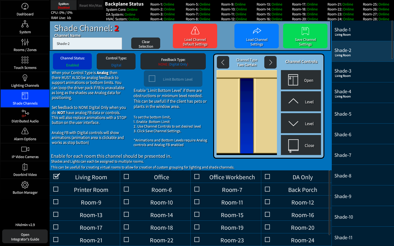 The HAdmin System Dashboard